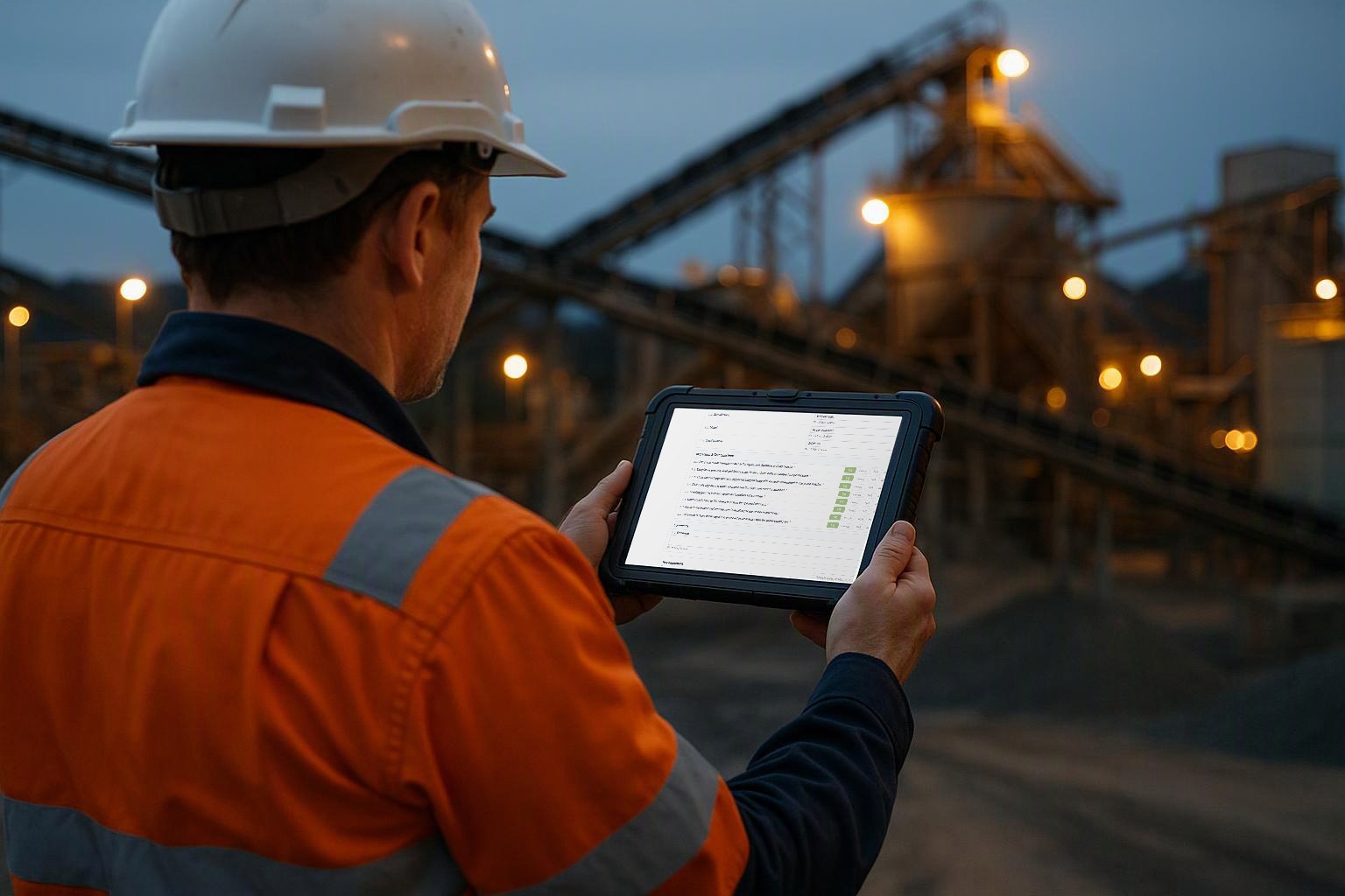 Technician using Sigma on a tablet