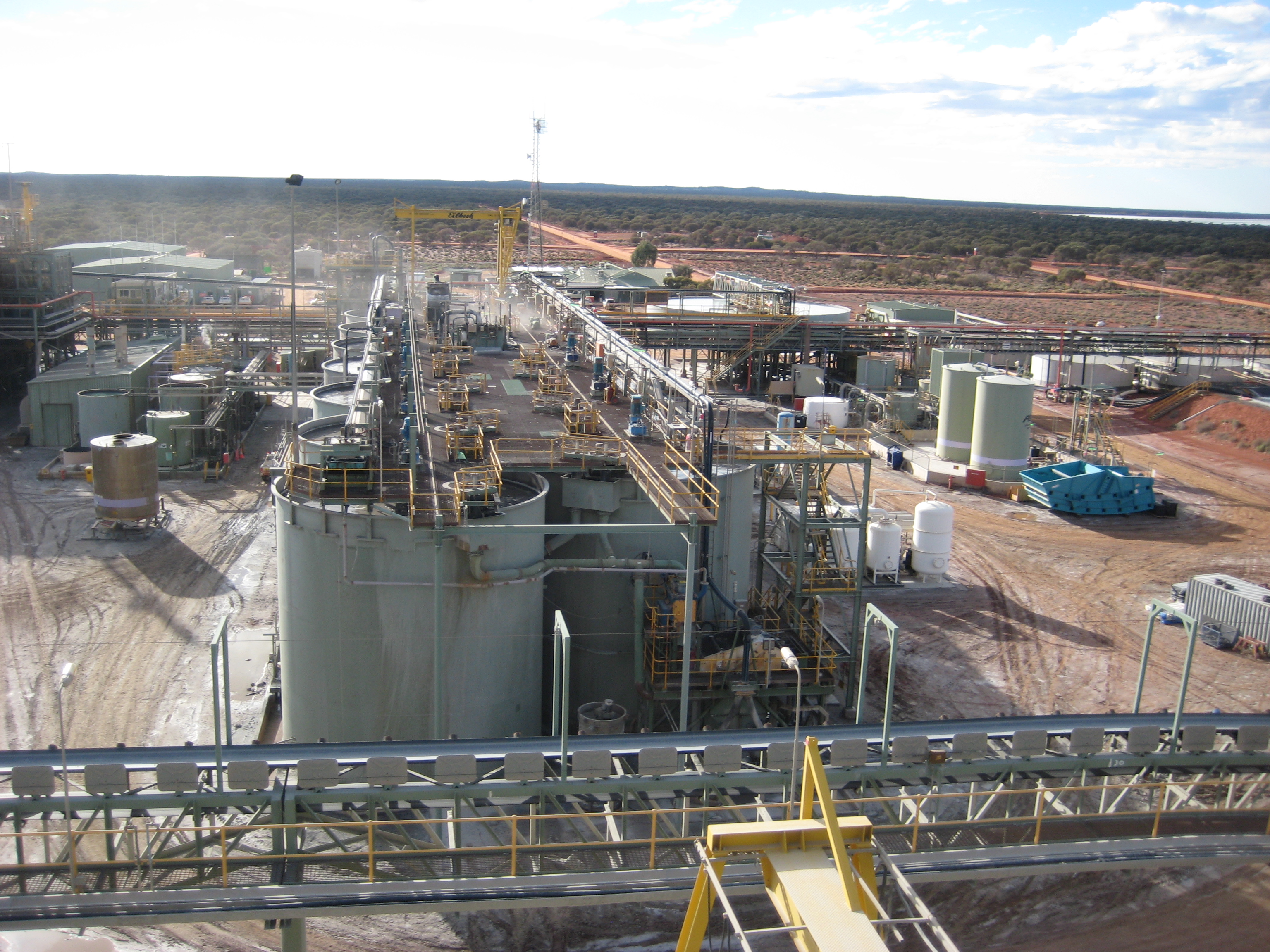 A processing plant from above